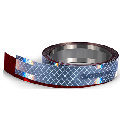 DOT Red/White tape - two 1" strips - 15f
