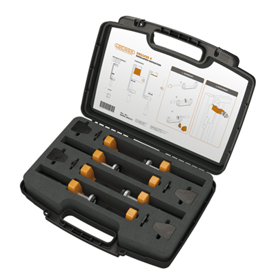Toolbox with 4 Locinox clamps