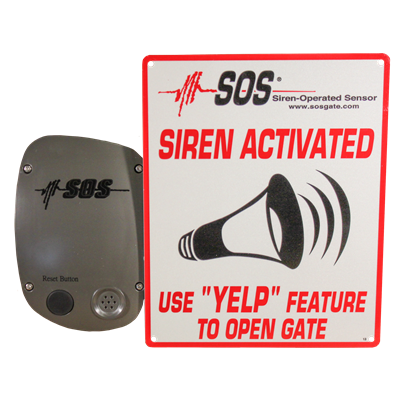 Siren Operated Sensor, w/Large Sign